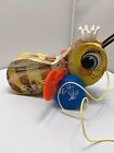 Fisher Price Queen Buzzy Bee Vint Pull Wood Pull Toy FP444