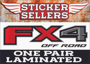 ONE PAIR FX4 4X4 OFF ROAD DECALS STICKER BED SIDE TRUCK LAMINATED - Picture 1 of 1