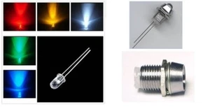 10 LED 5mm High Brightness' +10 Portalisierte Weiß Blau Rot Gelb Grün Dioden - Bild 1 von 6