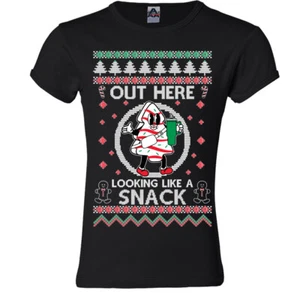 🔥 Out Here Looking Like a Snack Youth Girls T shirt Christmas Holiday Funny  - Picture 1 of 6