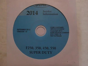 2014 Ford Truck F-250 F350 F250 450 550 Servicio Tienda Reparación Manual On CD - Imagen 1 de 2
