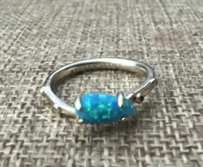 Anillo Kendra Scott Julia Turquesa Kyocera Ópalo Talla M L 7 8 Foto 1 de 4