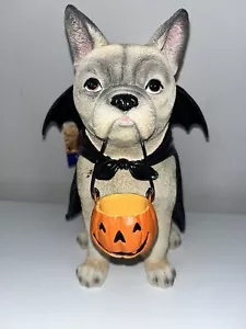 Halloween Frenchie French Bulldog in Vampire Bat Costume NEW - Picture 1 of 6