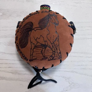 Neu Mexikanische Leder Bota Tasche Flachmann Cantimplora Villanueva Zac Pferd Souvenir - Bild 1 von 4