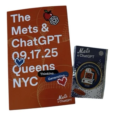 New York Mets x ChatGPT Pin Promo Giveaway 9.17.2025 - Image 1 of 4