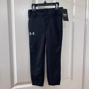 Under Armour Youth Boys Under Armour Little Baseball Pants Black Size 4 NWT - Picture 1 of 9