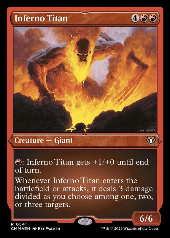 MTG Etched Foil Inferno Titan English [CMM] - Image 1 of 1