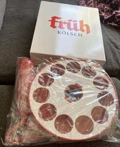 Fruh Kolsch - Tray "Kranz" No Beer Glasses 0.2 Liter "Stange" - NEW Just Tray - Picture 1 of 5
