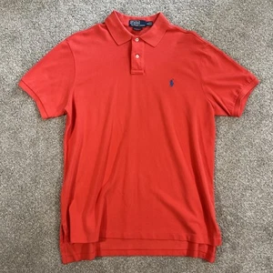 Polo Ralph Lauren vintage uomo rossa camicia manica corta taglia XL cotone preppy - Foto 1 di 11