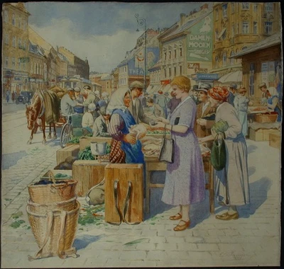 Eduard Sander (1889-1974) Marktstraße. - Bild 1 von 4