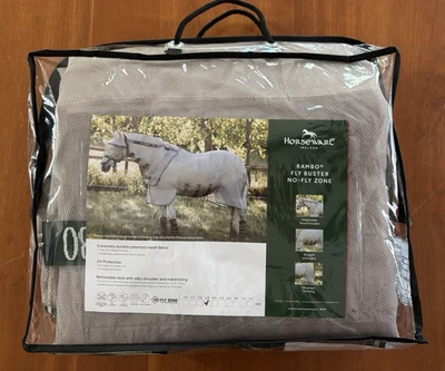 Rambo Fly Buster Horse Fly UV Sheet & Neck Cover w/ No Fly Zone - 69" OATMEAL - Image 1 of 4