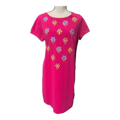 Bob Mackie Wearable Art Pink Embroidered Floral Dress - Image 1 of 4