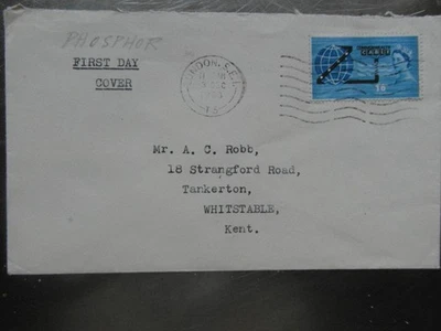 1st day cover Great Britain phosphor Cable 3rd December 1963, addressed Kent - Image 1 of 2