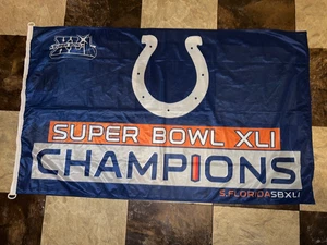 Vintage Indianapolis Colts 2006 Super Bowl XLI Champions Banner /Flag 3’ x 5’ - Picture 1 of 12