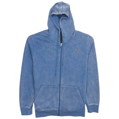 Moletom com capuz True Religion masculino XL CORONET AZUL zíper completo - Algodão/poliéster - Bordado G - Imagem 1 de 4