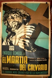 MARTIR DEL CALVARIO ! JESUS CHRIST !!! orig1SH movie poster 1952 ENRIQUE RAMBAL - Picture 1 of 3