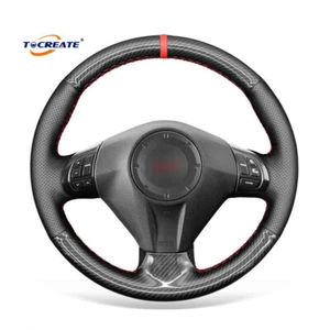 Real Leather Carbon Fiber Steering Wheel Cover for Subaru Forester Impreza #TAXE - Imagen 1 de 11