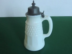 Antigua jarra de jarabe Hobbs, Brockunier & Co, vidrio de leche EAPG #87 c1860s marcado - Imagen 1 de 11