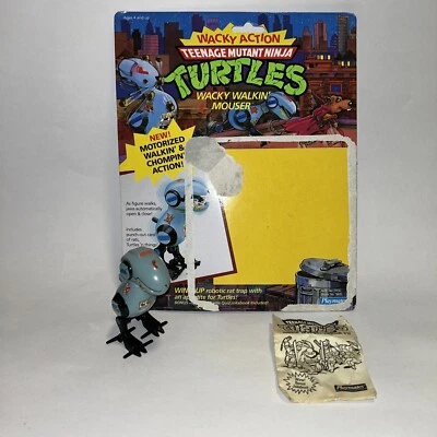 Mouser Teenage Mutant Ninja Turtle TMNT 1989 Tarjeta de colección y libro de bromas de concurso Foto 1 de 4