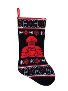19 In Star Wars Knitted Black Red Christmas Stocking - Picture 1 of 1