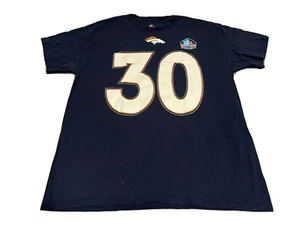 Navy Blue Terrell Davis NFL Hall of Fame Denver Broncos #30 Jersey Shirt Large - Picture 1 of 8