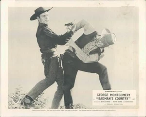 BADMAN'S COUNTRY GEORGE MONTGOMERY NEVILLE BRAND ORIGINAL LOBBY CARD PAT GARRETT - Picture 1 of 1