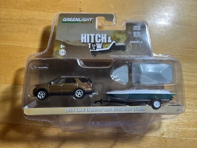 Greenlight Hitch & Tow Series 4 2013 Ford Explorer And Boat W/ Trailer Sealed - Image 1 of 4