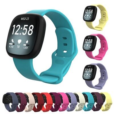 For Fitbit Versa 4 / 3 Rubber Replacement Silicone Sport Strap Watch Band • 4.67€