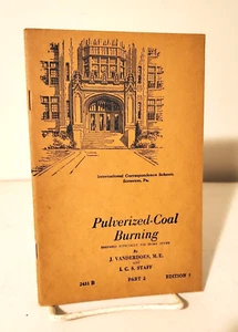 PULVERIZED COAL BURNING, J. Vanderdoes, 1945, Illustrated, with FOLD-OUT - Picture 1 of 9