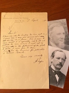 ENGLER, ADOLF HANDWRITTEN LETTER SIGNED, BOTANIST, MAXWELL T. MASTERS - Picture 1 of 1