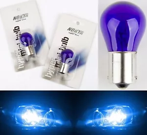 Nokya 1156 P21W Nok5281 21W Blu Due Lampadine Indietro Up Luce di Retromarcia - Picture 1 of 9