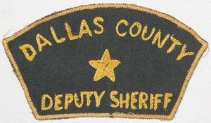 VINTAGE, ORIGINAL OBSOLETE DALLAS COUNTY TEXAS DEPUTY SHERIFF JACKET PATCH - Picture 1 of 2