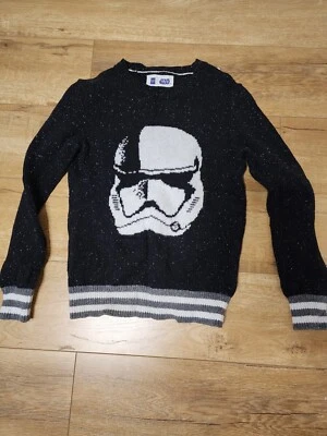 Suéter Gap Guerra de las Galaxias Darth Vader Intarsia Niños M 8-9 Algodón Lana Noche Estrella Foto 1 de 4