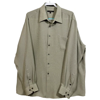 Donna Karan Signature Men's Shirt Sz: 16 1/2 36-37 2x Gray/Green Knit - Image 1 of 4