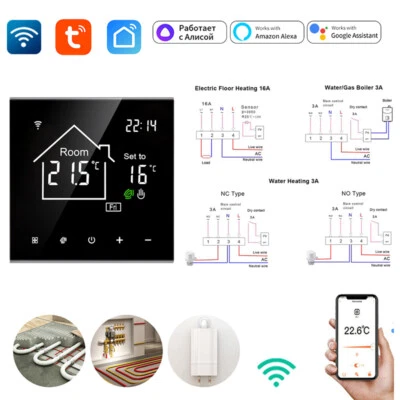 Smart WiFi Thermostate für 16A/3A  Elektrische Wasser/Kessel Fußbodenheizung APP - Bild 1 von 4