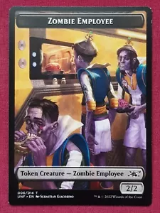 Magic The Gathering UNFINITY ZOMBIE EMPLEADO tarjeta simbólica Magic The Gathering Magic The Gathering - Imagen 1 de 2
