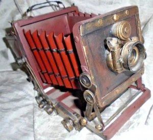 METAL FAUX CAMERA PLANTER DECOR TRINKET BOX CATCHALL HOME OFFICE DECOR - Picture 1 of 12