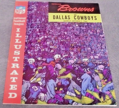 1962 NFL FOOTBALL PROGRAM DALLAS COWBOYS VS THE CLEVELAND BROWNS RARE CLEVELAND! - Image 1 of 4