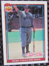 1991 Topps NBC TV Movie Babe Ruth Stephen Lang Calls His Shot #11 HOF