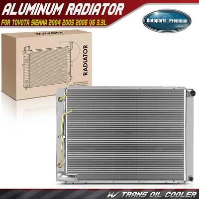 New Radiator with Transmission Oil Cooler for Toyota Sienna 2004 2005 2006 3.3L - Image 1 of 4