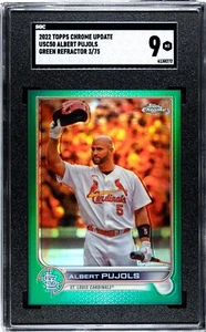 2022 Topps Chrome Update USC50 Albert Pujols Green Refractor 3/75 SGC HOF - Bild 1 von 2