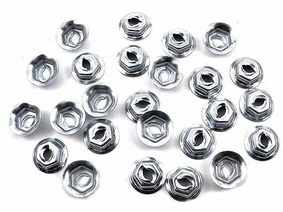Mopar PAL Nuts- Emblem Chrome Interior- Fit 5/32" Studs- 3/8" Hex- 25 nuts- #086 - Image 1 of 4