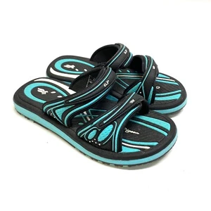Gold Pigeon Women’s / Kids Sandals Size 4 Or Kids 2Y Black Teal - Picture 1 of 7