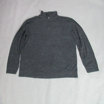 Pullover de mezclilla y tela PD&C de papel para hombre XL gris 1/4 cremallera manga larga informal preppy Foto 1 de 4