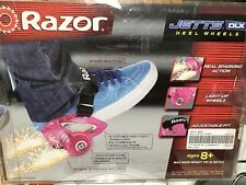 Razor Jetts DLX Pink Heel Wheels Shoe Skates Wheels Light Up Adjustable Strap