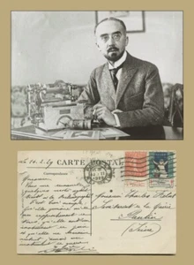 Edouard Belin (1876-1963) - Belinograph inventor - Signed card + Photo - 1929 - Picture 1 of 4