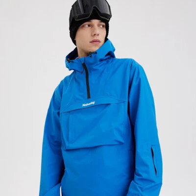 Nobaday Dawn Large Pocket Windbreaker Hoodie Ski/Snowboardjacke Blue Amber - Bild 1 von 4