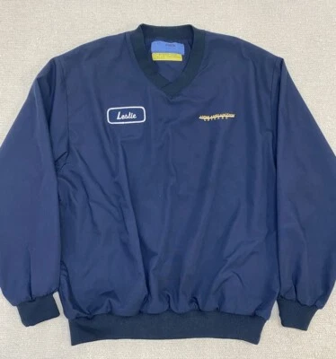 Pullover cortavientos vintage Cintas Arena subasta automática Chicago grande azul marino Foto 1 de 4