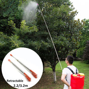 Retractable 2.2/3.2m Spraying Rod For Hand Pressure Sprayer Outdoor Garden  