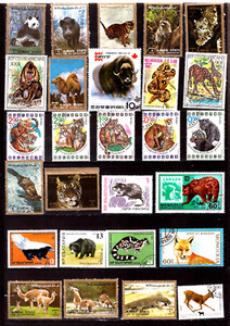 PIM1876/13 All Countries 45 Stamps: Wild Animals & Reptiles of Nature